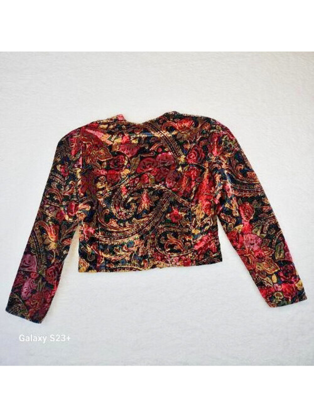 Shubert Paris vintage velvet cropped jacket, Size: Womens XL.